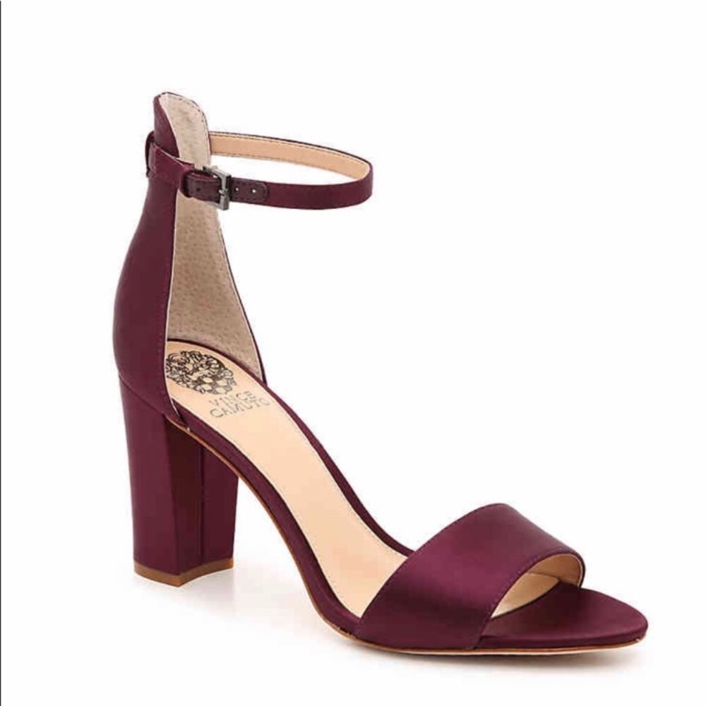 NWB Vince Camuto Purple/Wine Satin Corina Heels